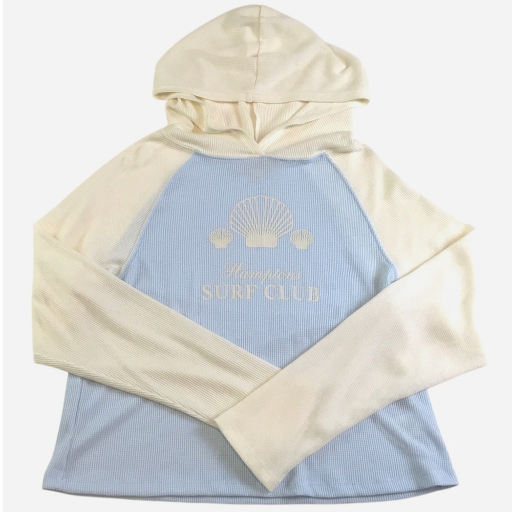 Hoodie Hampton Surf Club Pink Republic NWT Waffle Weave Large
